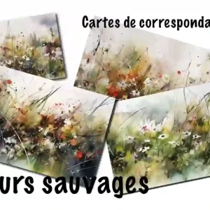 Cartes de correspondance Fleurs Sauvages