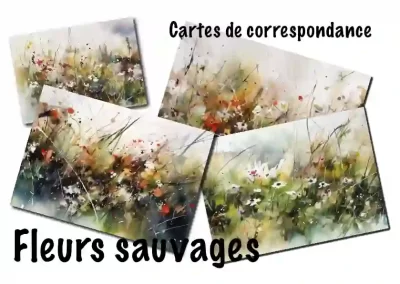 Cartes de correspondance Fleurs Sauvages